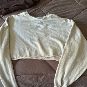 Women's Cream Cropped Sweatshirt